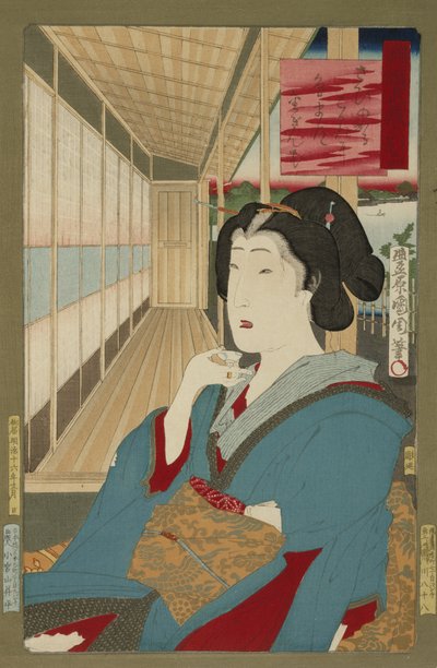 Geisha by Toyohara Kunichika